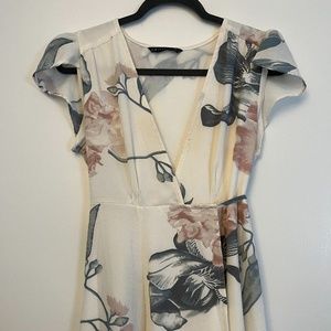 White Floral Tie Dress